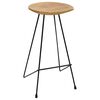 vidaXL Bar Stools 2 pcs Solid Teak Wood