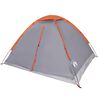 vidaXL Camping Tent Dome 4-Person Grey and Orange Waterproof