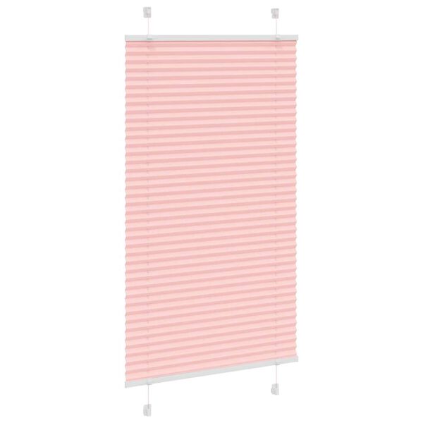 vidaXL Pleated Blind Pink 80x150 cm Fabric Width 79.4 cm Polyester