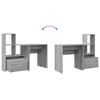vidaXL Desk Grey Sonoma 131.5 x 50 x 106.5 cm Engineered Wood