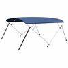 vidaXL 4 Bow Bimini Top Navy Blue 243x(230-244)x137 cm