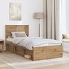 vidaXL Bed Frame Artisian Oak 100 x 200 cm Engineered wood
