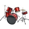 vidaXL Complete Drum Kit Powder-coated Steel Red Adult