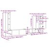 vidaXL TV Wall Cabinet Set Wall-mounted 6 pcs Old Wood