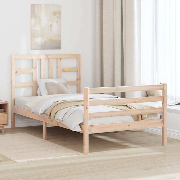 vidaXL Bed Frame without Mattress 100x200 cm Solid Wood Pine