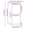 vidaXL Sideboards 2 pcs 31.5x34x75 cm Solid Wood Pine