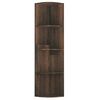 vidaXL Standing Corner Shelf Smoked Oak 40x41.5x180 cm Engineered Wood