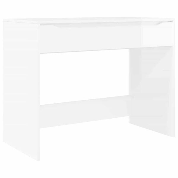 vidaXL Desk High Gloss White 100 x 50 x 78 cm Engineered Wood