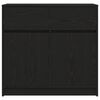 vidaXL Sideboard with Drawer Black Oak 80x34x76 cm Engineered Wood