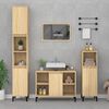 vidaXL 4 Piece Bathroom Furniture Set Sonoma Oak Engineered Wood
