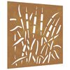 vidaXL Garden Wall Decoration 55x55 cm Corten Steel Grass Design