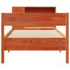 vidaXL Bookcase Bed without Mattress Wax Brown 100x200cm Solid Wood Pine