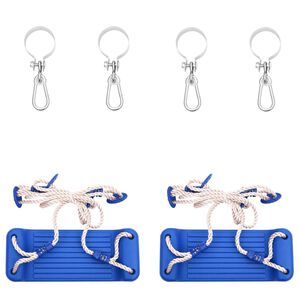 vidaXL Swing Seats with Ropes 2 pcs Blue 38x16 cm PE