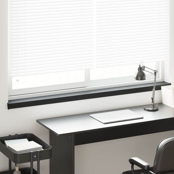 vidaXL Window Sill Black with Wood Grain 140 x 10 x 4.5 cm PVC