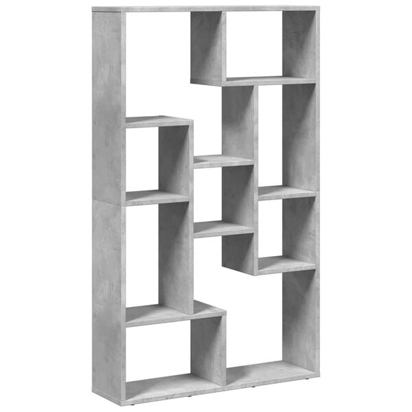 vidaXL Bookcase Concrete Grey 72x20x120.5 cm Engineered Wood
