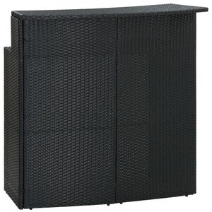vidaXL Bar Table | Black | PE rattan | Standard | Tough | Bar Table
