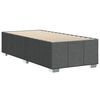 vidaXL Bed Frame without Mattress Dark Grey Single Fabric