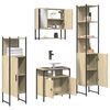 vidaXL 4 Piece Bathroom Furniture Set Sonoma Oak Engineered Wood