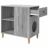 vidaXL Cat House Grey Sonoma 72 x 42.5 x 70 cm Engineered Wood