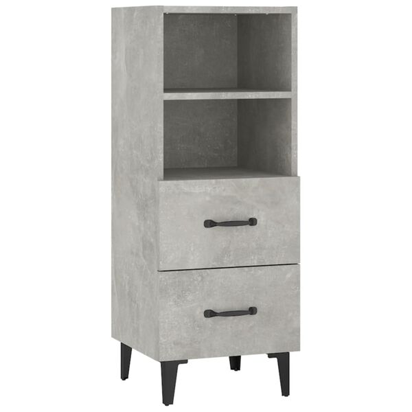vidaXL Sideboard Concrete Grey 34.5x34x90 cm Engineered Wood