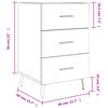 vidaXL Bedside Cabinet Smoked Oak 40x40x66 cm Engineered Wood