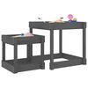 vidaXL Sand Tables 2 pcs Grey Solid Wood Pine