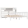 vidaXL Bookcase Bed without Mattress White 180x200 cm Super King Solid Wood Pine