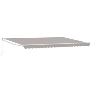 vidaXL Awning Manual Light Grey 500 x 300 x 165 cm Polyester and Metal