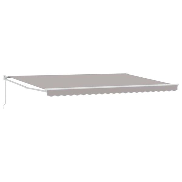 vidaXL Awning Manual Light Grey 500 x 300 x 165 cm Polyester and Metal