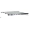 vidaXL Manual Retractable Awning Anthracite and White 400x300 cm