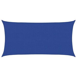 vidaXL Sunshade Sail 160 g/m&sup2; Rectangular Blue 2.5x5 m HDPE