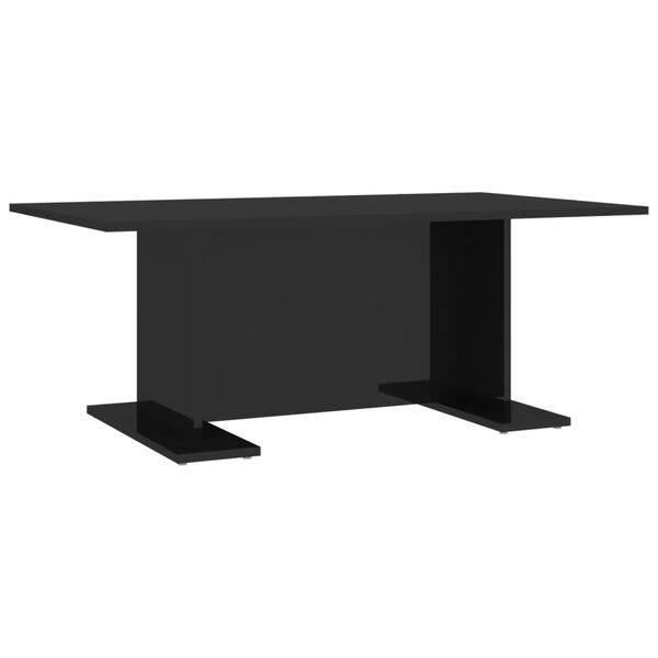 vidaXL Coffee Table High Gloss Black 103.5x60x40 cm Engineered Wood