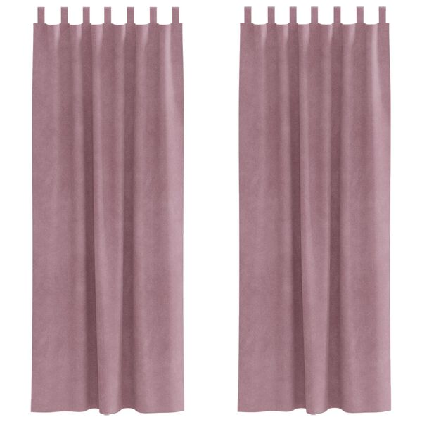 vidaXL Blackout Curtains 2 pcs Dark Pink 140 x 225 cm Velvet