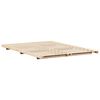 vidaXL Floor Bed Frame Brown 160 x 210 cm Solid pine wood