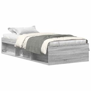 vidaXL Bed Frame without Mattress Grey Sonoma 90x200 cm
