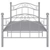 vidaXL Bed Frame without Mattress Grey Metal 90x200 cm