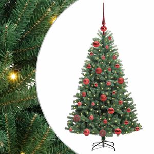 vidaXL Artificial Hinged Christmas Tree Green 120 cm PVC and Metal