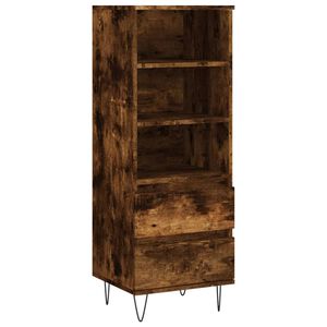vidaXL Highboard Smoked Oak 40x36x110 cm Engineered Wood