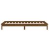 vidaXL LED Bed Frame without Mattress Honey Brown 90x190 cm Single Solid Wood