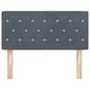 vidaXL LED Headboard with LED Strip Lights Dark Grey 90 cm Polyester