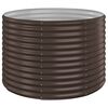 vidaXL Garden Raised Bed Galvanised Steel 100x100x68 cm Brown