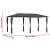 vidaXL Gazebo with Post Covers 2.98x5.3x2.59 m Anthracite 160 g/m²