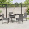 vidaXL Garden Dining Set 5 pcs Grey Powder-Coated Steel