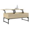 vidaXL Coffee Table Sonoma Oak 100x50x40 cm Engineered Wood and Metal