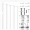 vidaXL Garden Fence White 850 x 100 cm