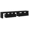 vidaXL TV Cabinet 2 pcs Black Oak 290 x 37 x 40 cm Engineered Wood