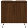 vidaXL 3 Piece Bathroom Cabinet Set Brown Oak Engineered Wood