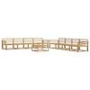 vidaXL Outdoor Sofa Set 9 pcs White 79 x 79 x 37 cm Solid Acacia Wood