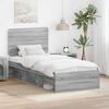 vidaXL Bed Frame Grey Sonoma 100 x 200 cm Solid Pine Wood