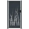 vidaXL Garden Gate Anthracite 100x175 cm Steel Grass Design